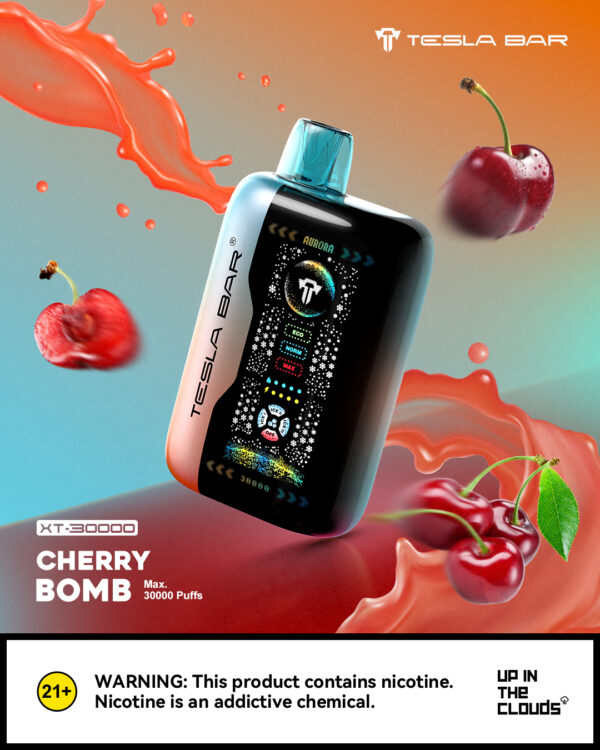 TESLA BAR XT 30000 Puffs Cherry Bomb DIsposable Vape