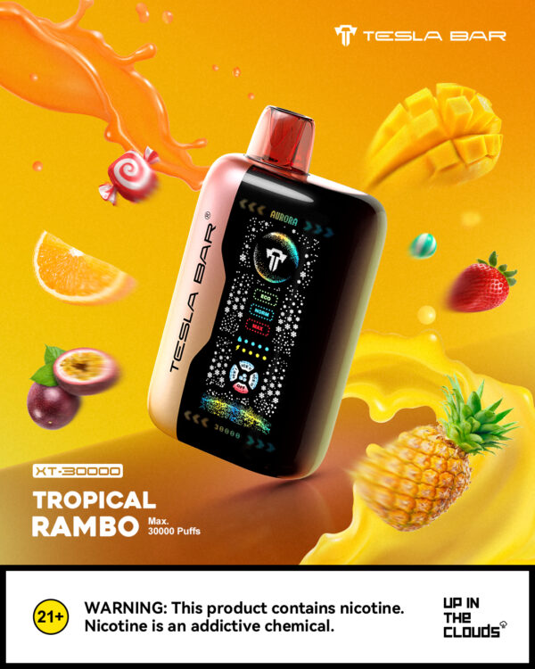 TESLA BAR XT 30000 Puffs Tropical Rambo DIsposable Vape